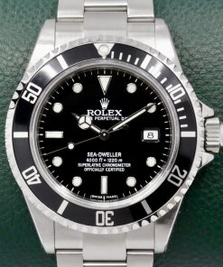 Rolex Sea-Dweller, 40mm, Stainless Steel, Black Index Dial, Black Aluminum Bezel, on Stainless Steel Rolex Oyster Bracelet, Ref. 16600, Circa: 2008, with Box, Rolex Service Card & Balance of 2 Year Rolex Service Warranty