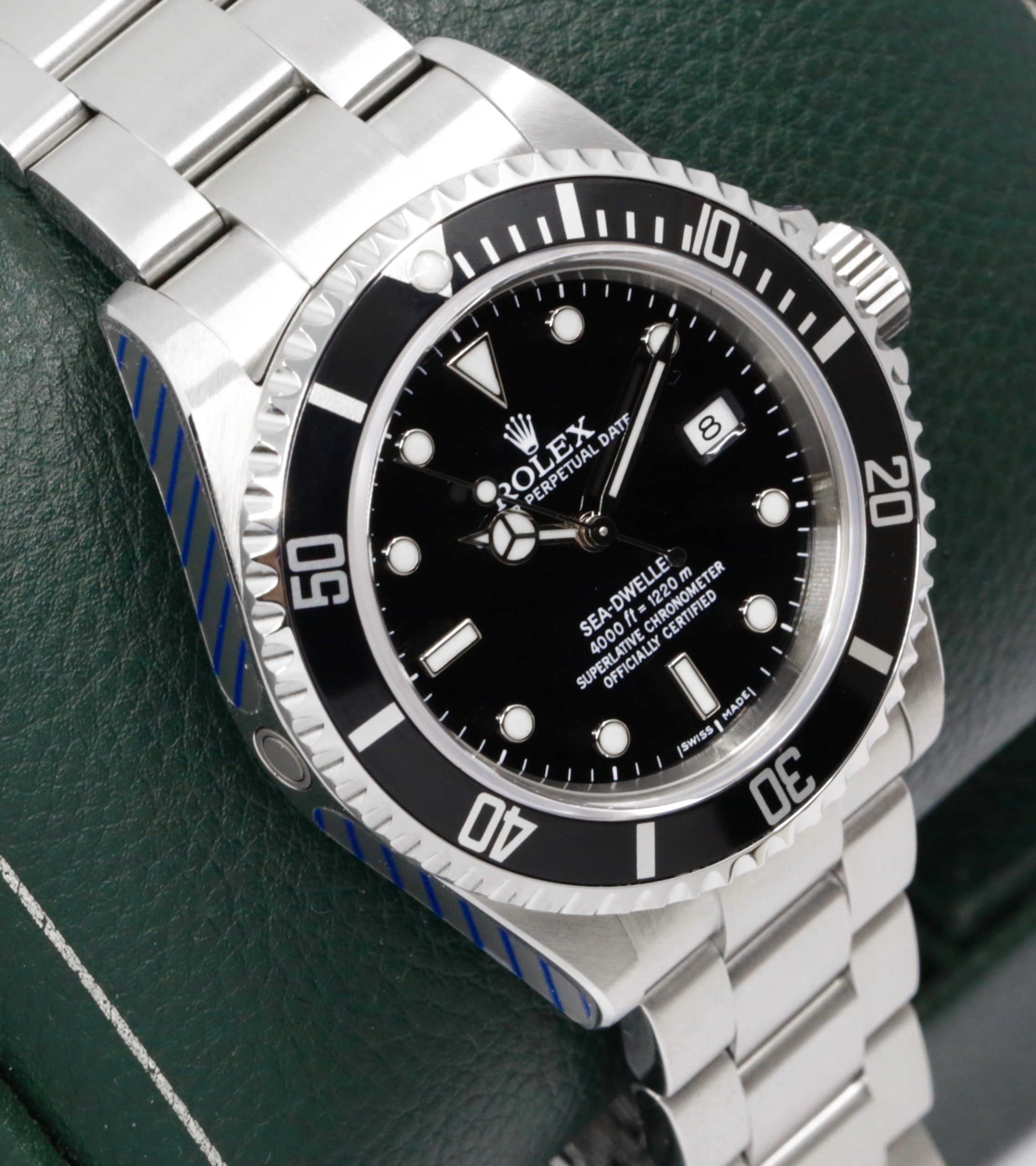 Rolex Sea-Dweller, 40mm, Stainless Steel, Black Index Dial, Black Aluminum Bezel, on Stainless Steel Rolex Oyster Bracelet, Ref. 16600, Circa: 2008, with Box, Rolex Service Card & Balance of 2 Year Rolex Service Warranty - Image 2
