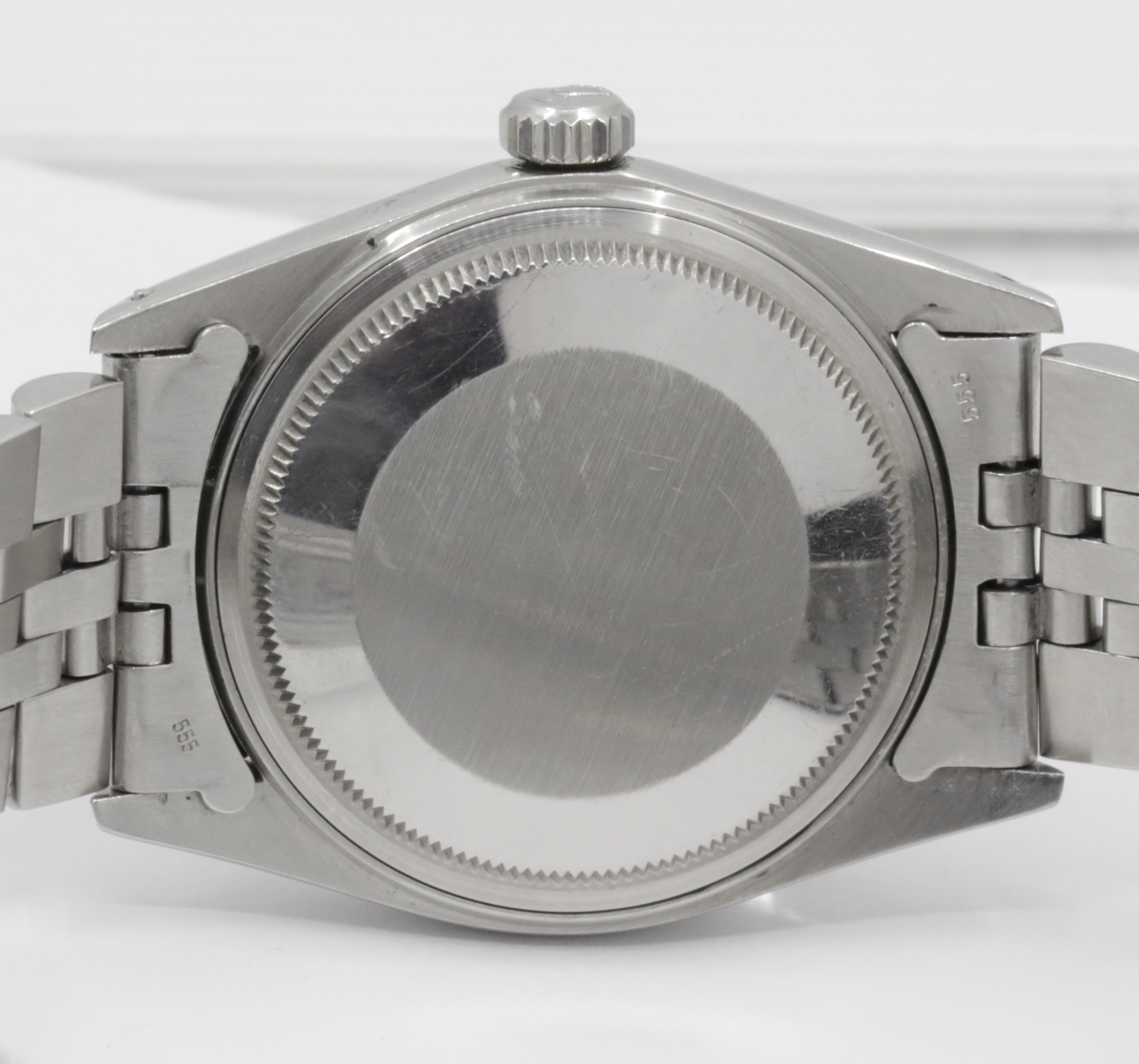Rolex Datejust, Stainless Steel, 18ct White Gold Fluted Bezel, Silver Index Dial, on Stainless Steel Rolex Jubilee Bracelet, Ref. 16014, Circa: 1976 - Image 5