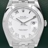Rolex Datejust 41, Stainless Steel, Smooth Bezel, White Roman Dial, on Stainless Steel Rolex Jubilee Bracelet, Ref. 126300, Circa: 2020, with Box, Rolex Warranty Card, & Balance of 5 Year Rolex Factory Warranty