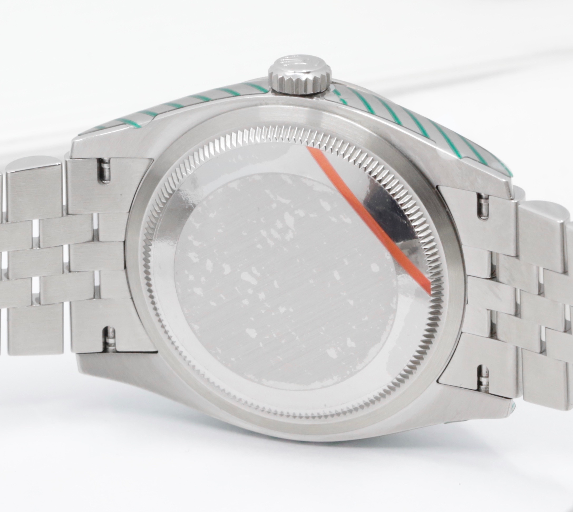 Rolex Oyster Perpetual Datejust 36 in Stainless Steel,18ct White Gold Fluted Bezel, Purple Roman Dial with Factory Set Diamonds on 6 & 9, Rolex Jubilee Bracelet, Ref. 126234, Ca: 2020, Box, Books, Green & White Swing Tags, & Rolex Warranty Card - Image 5