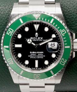 Rolex Submariner Date "Starbucks", Stainless Steel, Green Ceramic Bezel, Black Index Dial, on Stainless Steel Rolex Oyster Bracelet, Ref. 126610LV, Circa: 2022, Complete with Box, Books, Swing Tags, Rolex Warranty Card, & Balance of 5 Year Rolex Factor Warranty