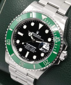 Alternative view of Rolex Submariner Date "Starbucks", Stainless Steel, Green Ceramic Bezel, Black Index Dial, on Stainless Steel Rolex Oyster Bracelet, Ref. 126610LV, Circa: 2022, Complete with Box, Books, Swing Tags, Rolex Warranty Card, & Balance of 5 Year Rolex Factor Warranty