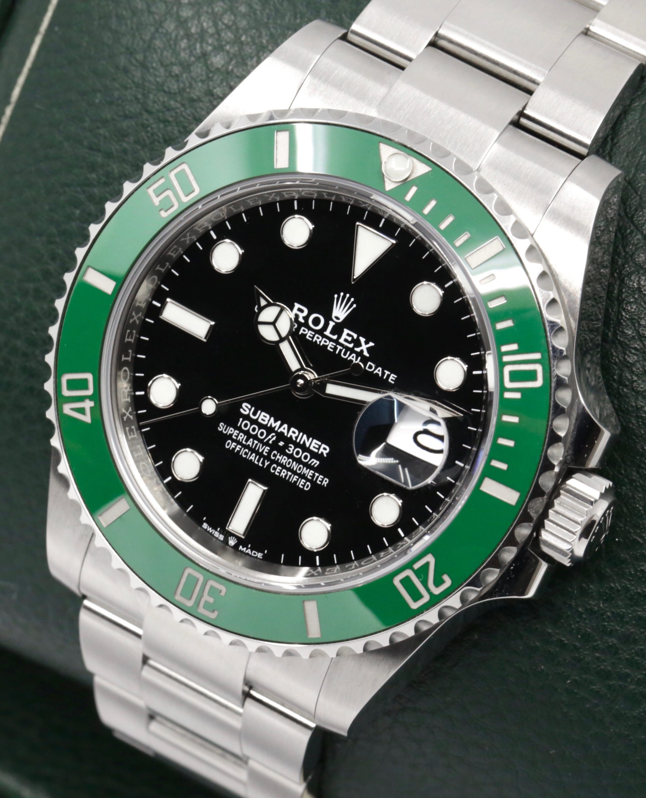 Rolex Submariner Date "Starbucks", Stainless Steel, Green Ceramic Bezel, Black Index Dial, on Stainless Steel Rolex Oyster Bracelet, Ref. 126610LV, Circa: 2022, Complete with Box, Books, Swing Tags, Rolex Warranty Card, & Balance of 5 Year Rolex Factor Warranty - Image 2