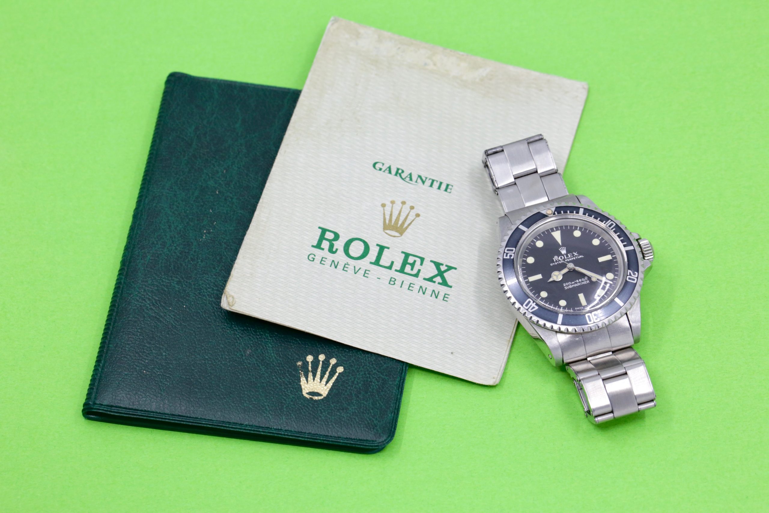 *ON SALE!! Rolex Submariner Non-Date, Ref. 5513, in Stainless Steel, Original Matte "Meters First" Dial & Original Hands, on Original Riveted Rolex Oyster Bracelet, Circa: 1967, with Rolex Folder & Warranty Certificate - Sold New in 1974 - Image 8