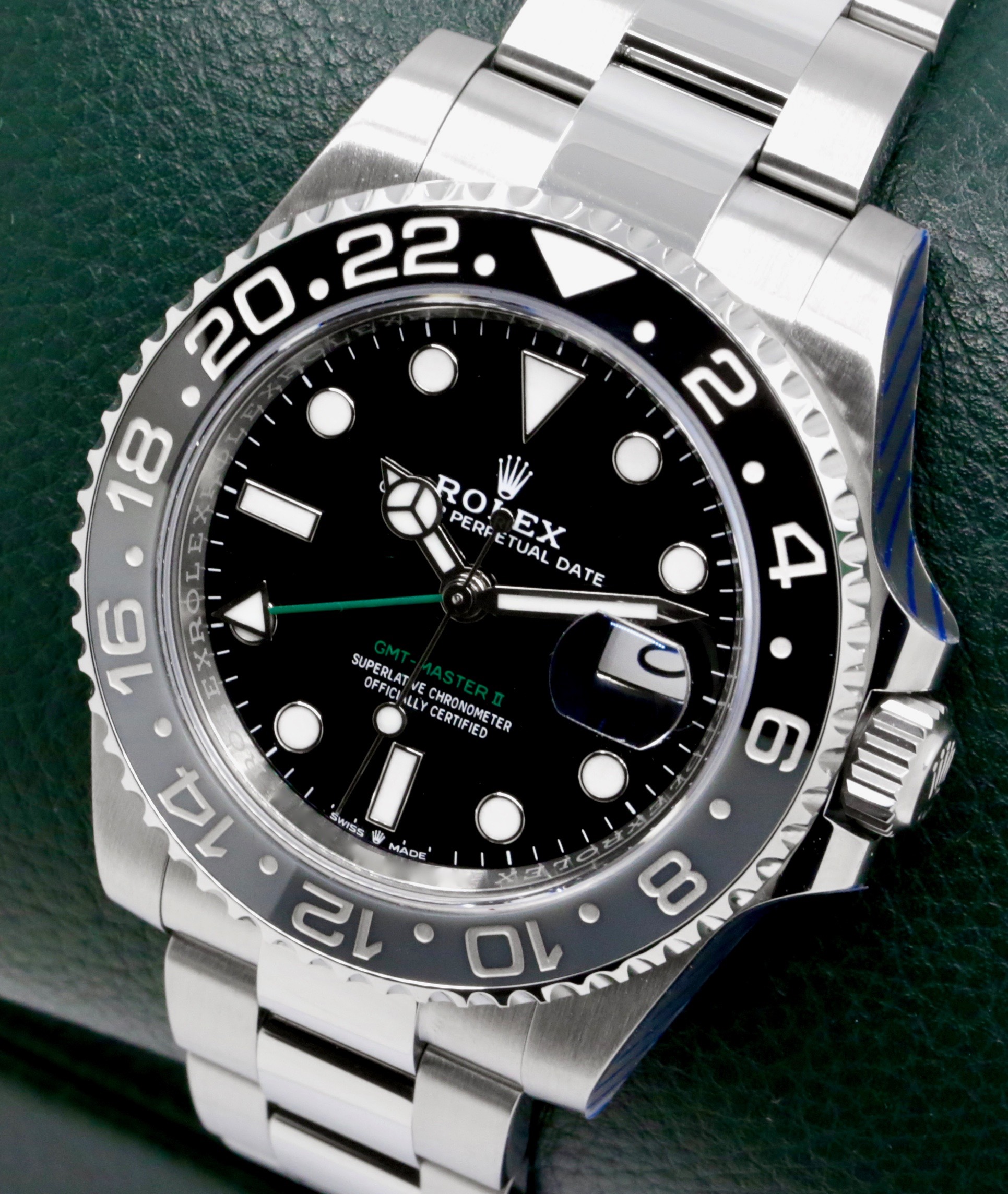 Rolex GMT-Master II "Bruce Wayne", Stainless Steel, Black & Grey Ceramic Bezel, Black Index Dial, on Stainless Steel Rolex Oyster Bracelet, Ref. 126710GRNR, Circa: 2024, with Box, Books, Rolex Warranty Card, & Balance of 5 Year Rolex Factory Warranty - Image 3