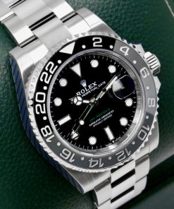 Alternative view of Rolex GMT-Master II "Bruce Wayne", Stainless Steel, Black & Grey Ceramic Bezel, Black Index Dial, on Stainless Steel Rolex Oyster Bracelet, Ref. 126710GRNR, Circa: 2024, with Box, Books, Rolex Warranty Card, & Balance of 5 Year Rolex Factory Warranty
