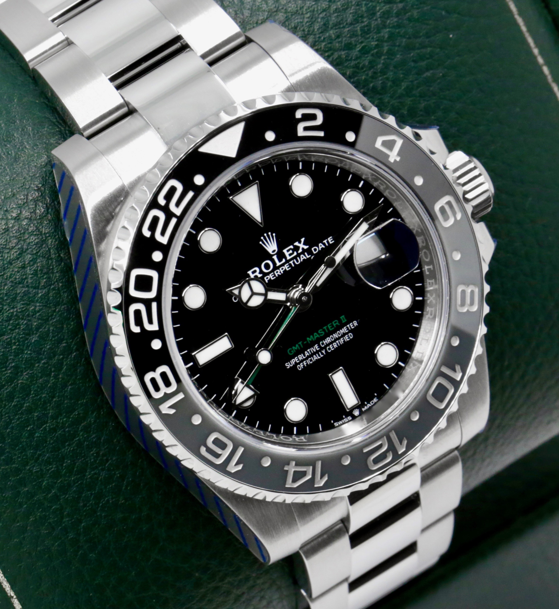Rolex GMT-Master II "Bruce Wayne", Stainless Steel, Black & Grey Ceramic Bezel, Black Index Dial, on Stainless Steel Rolex Oyster Bracelet, Ref. 126710GRNR, Circa: 2024, with Box, Books, Rolex Warranty Card, & Balance of 5 Year Rolex Factory Warranty - Image 2