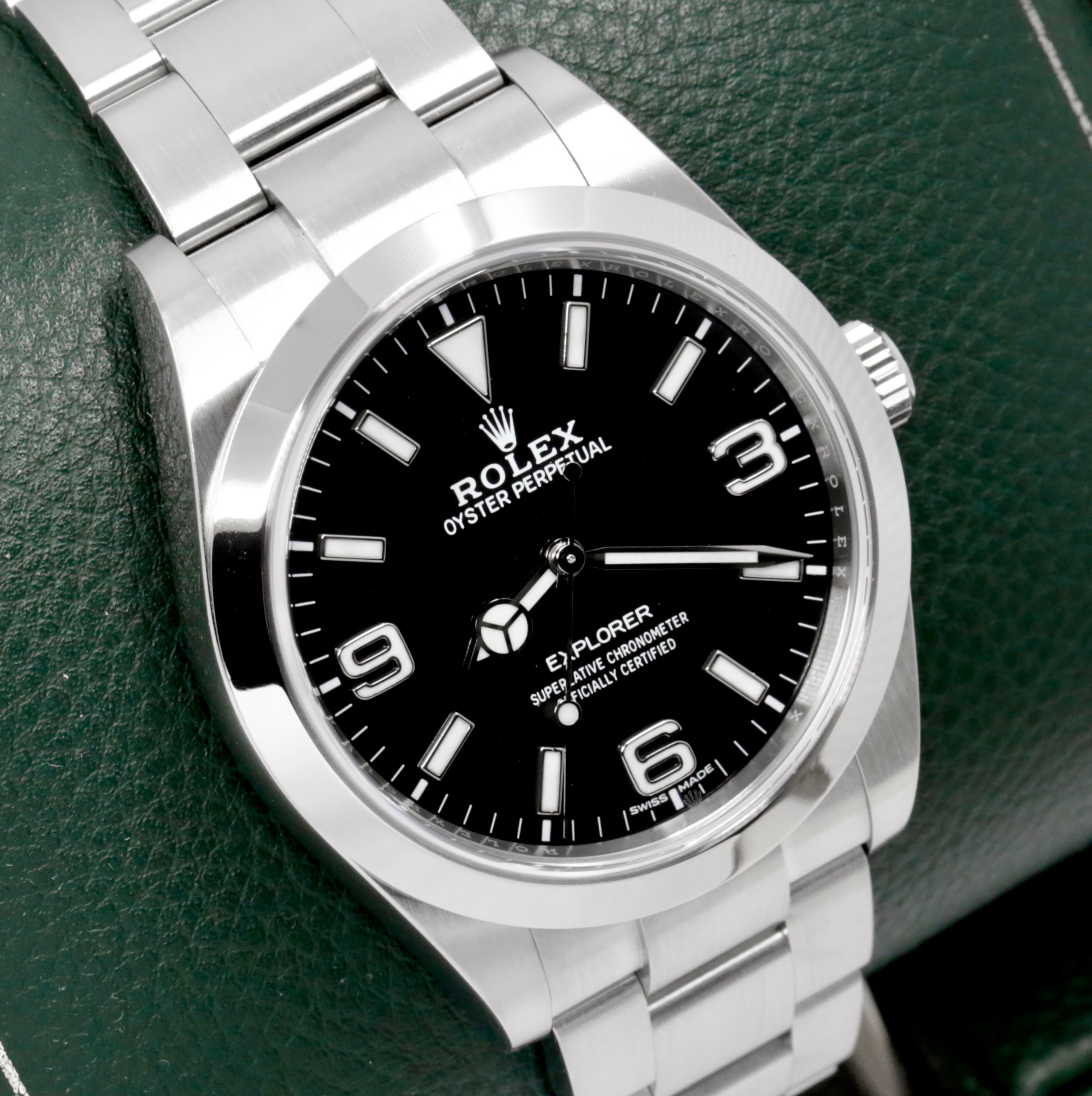Rolex Explorer I, 39mm, in Stainless Steel, Black 3,6,9 Dial, on Stainless Steel Rolex Oyster Bracelet, Ref. 214270, Circa: 2016 ,Complete with Box, Books, Swing Tags, Rolex Warranty Card, Rolex Service Card & Balance of 2 Year Rolex Service Warranty - Image 2