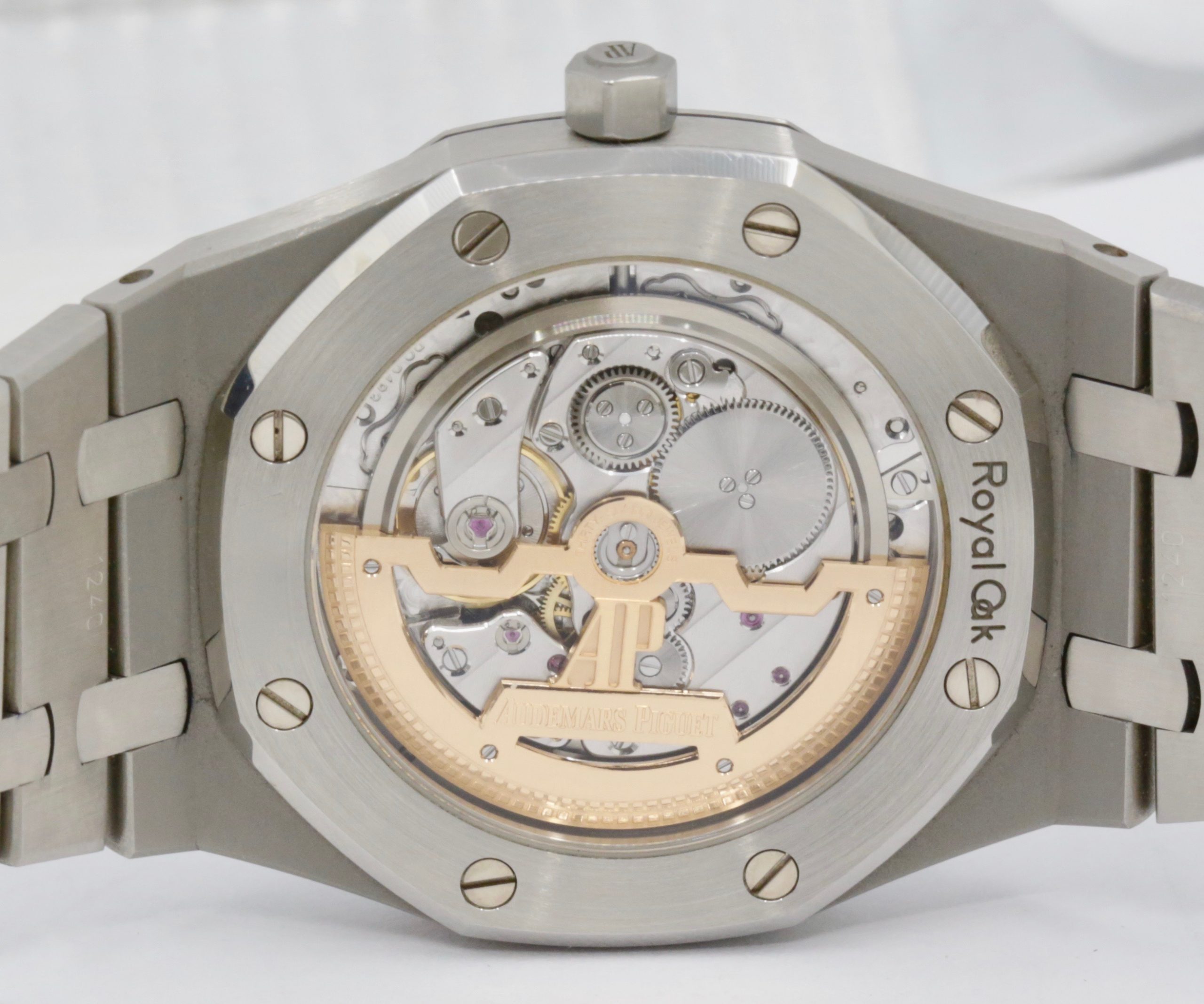 Audemars Piguet Royal Oak Ultra-Thin, 39mm "Jumbo", Stainless Steel, with Blue "Petite Tapisserie" Index Dial, on Stainless Steel Audemars Piguet Royal Oak Bracelet, Ref. 15202ST.OO.1240ST.01, with Box, Books, & Audemars Piguet Warranty Card - Image 5