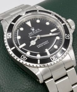 Alternative view of Rolex Oyster Perpetual Submariner Non-Date, Stainless Steel, Black Index Dial, Fitted with a "Superdome" Crystal, on Stainless Steel Rolex Oyster Bracelet, Ref. 5513, Circa: 1984