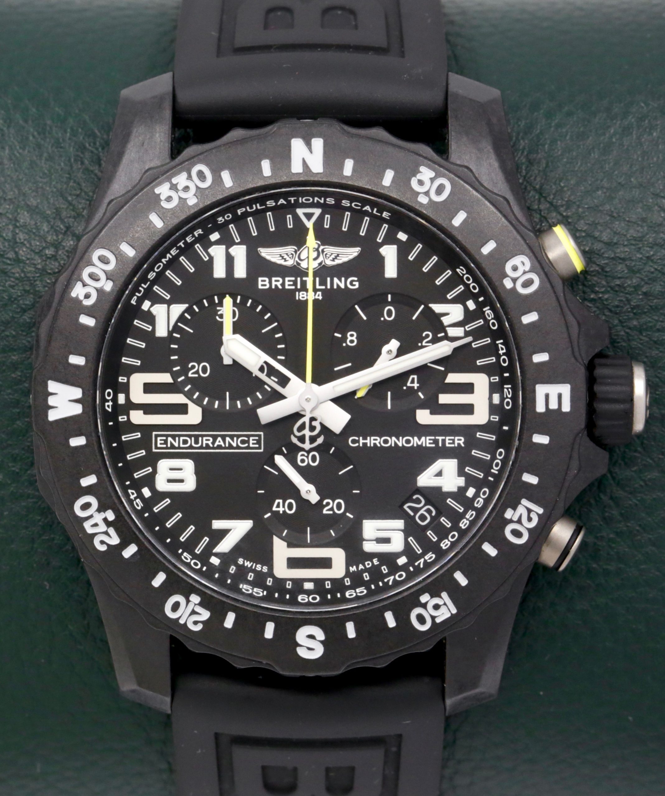Breitling Endurance Chronograph Pro 44 in a Brightlight case Black Arab dial, Caliber 82 SuperQuartz on a Breitling rubber strap Ref. X82310, Circa: 2023, with Box, Book, Breitling Warranty Card & Balance of 2 Year Breitling Factory Warranty