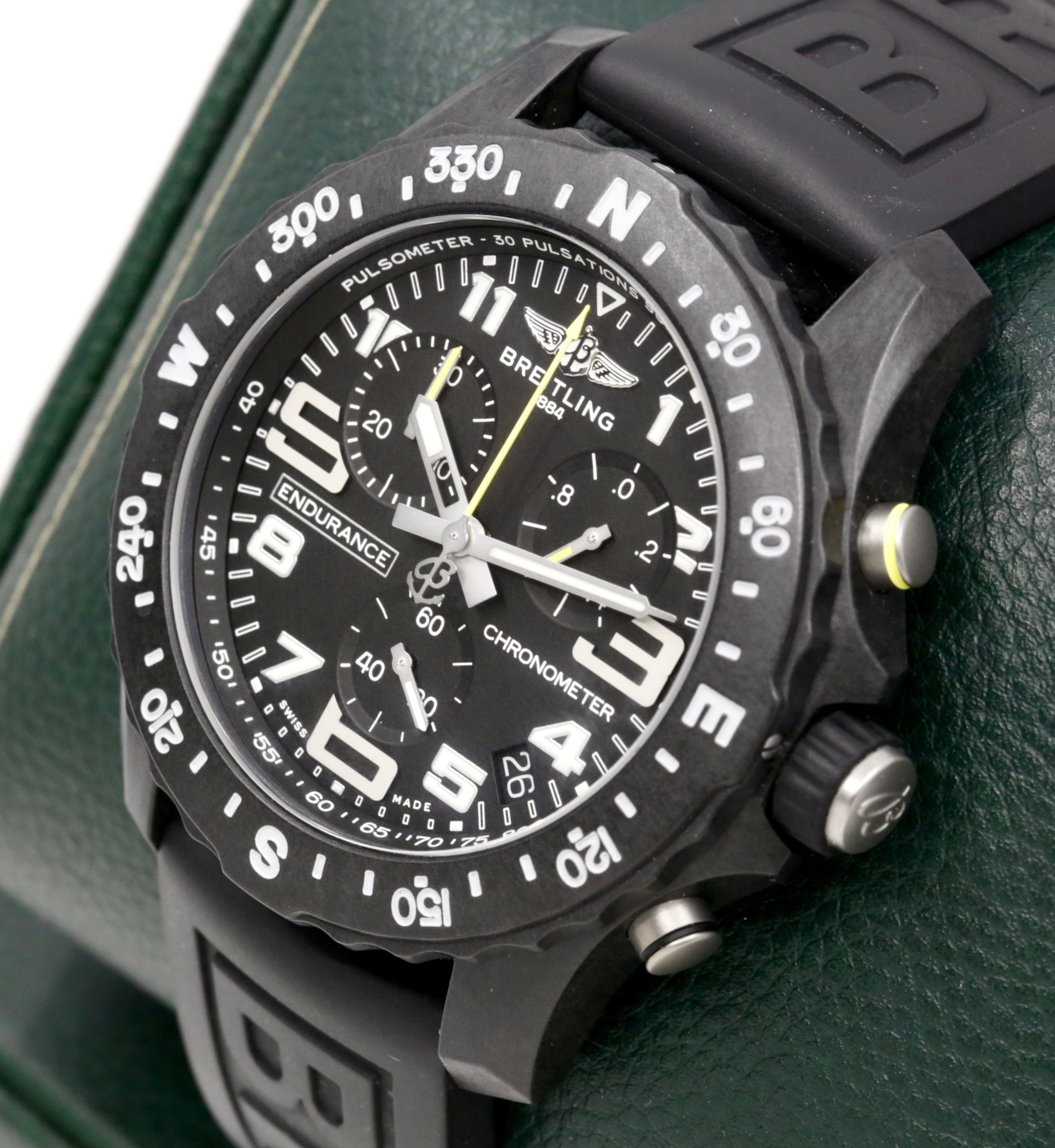 Breitling Endurance Chronograph Pro 44 in a Brightlight case Black Arab dial, Caliber 82 SuperQuartz on a Breitling rubber strap Ref. X82310, Circa: 2023, with Box, Book, Breitling Warranty Card & Balance of 2 Year Breitling Factory Warranty - Image 3