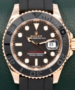 Rolex Yacht-Master 40, in 18ct Everose Gold, Black Index Dial, Black Ceramic Bezel, on Rolex Oysterflex Band with 18ct Everose Gold Rolex Deployant, Ref. 116655, Circa: 2016, with Box, Books, & Rolex Warranty Card