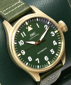 Alternative view of IWC Big Pilot 43 Spitfire, in Bronze, Green Arab Dial, on Green IWC Leather Strap with Bronze IWC Deployant, Ref. IW329702,  Circa: 2021, with Box & IWC Warranty Card