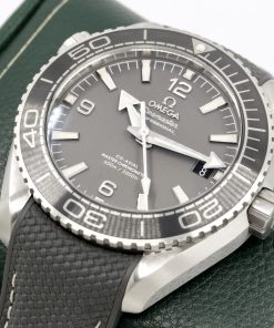 Alternative view of Seamaster Planet Ocean 600M in Stainless Steel, 43.5mm, Grey Arab Index Dial with Date on a Grey Rubber Strap with a Stainless steel Deployant Ref: 215.32.44.21.01.002 ,Ca 2024, Complete with Box, Book, Omega Warranty Cards, & Balance of 5 Year Omega Factory Warranty
