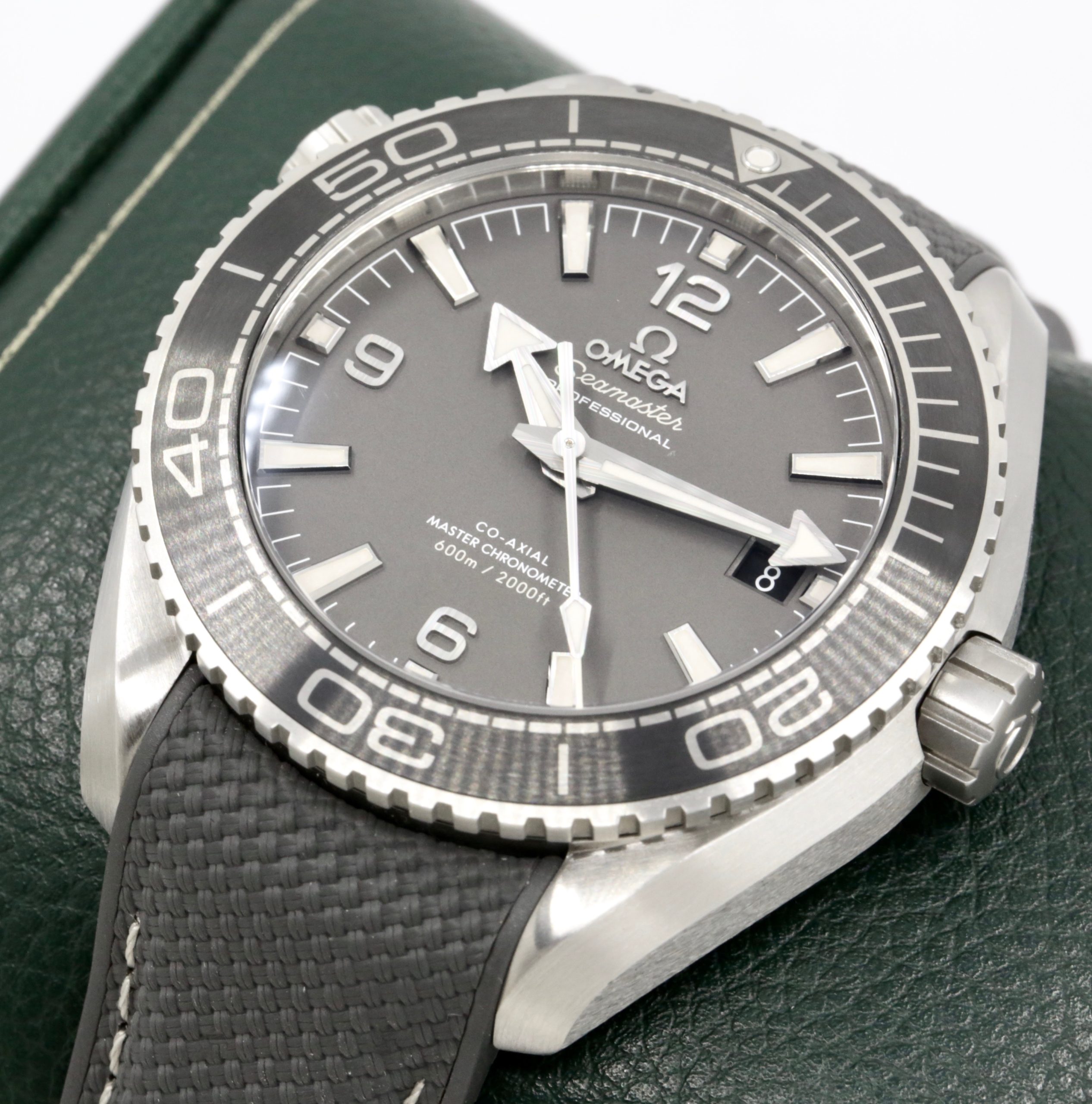 Seamaster Planet Ocean 600M in Stainless Steel, 43.5mm, Grey Arab Index Dial with Date on a Grey Rubber Strap with a Stainless steel Deployant Ref: 215.32.44.21.01.002 ,Ca 2024, Complete with Box, Book, Omega Warranty Cards, & Balance of 5 Year Omega Factory Warranty - Image 2