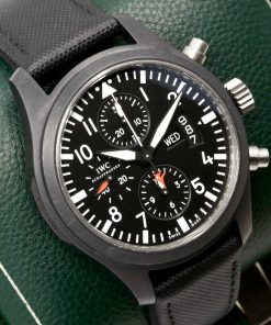 Alternative view of IWC Pilot's Chronograph "Top Gun", 44mm Ceramic Case, Black Arab Dial, on Black IWC Composite Strap with IWC Tang Buckle, Ref. IW378901, Circa: 2009, with Box, Books, & IWC Warranty Card