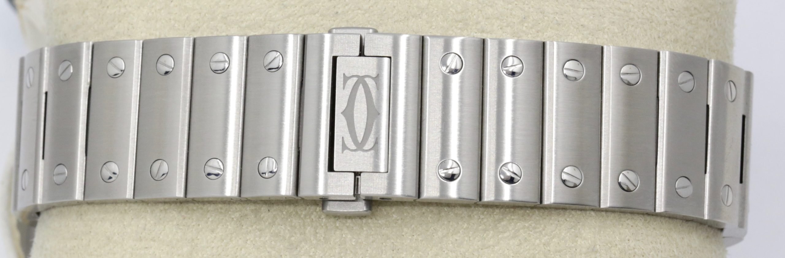 Cartier Santos De Cartier, Large Model, Silver Roman Dial, on Stainless Steel Cartier Bracelet, Ref. WSSA0018, Circa: 2024, Complete with Box, Cartier Warranty Card & Balance of 8 Year Cartier Extended Factory Warranty - Image 5