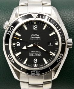 Omega Seamaster Planet Ocean 600M Co-Axial Big Size, 45.5mm, Stainless Steel, Black Index Dial, on Stainless Steel Omega Bracelet, Ref. 2200.50.00, Circa: 2011, with Box, Book & Omega Warranty Cards