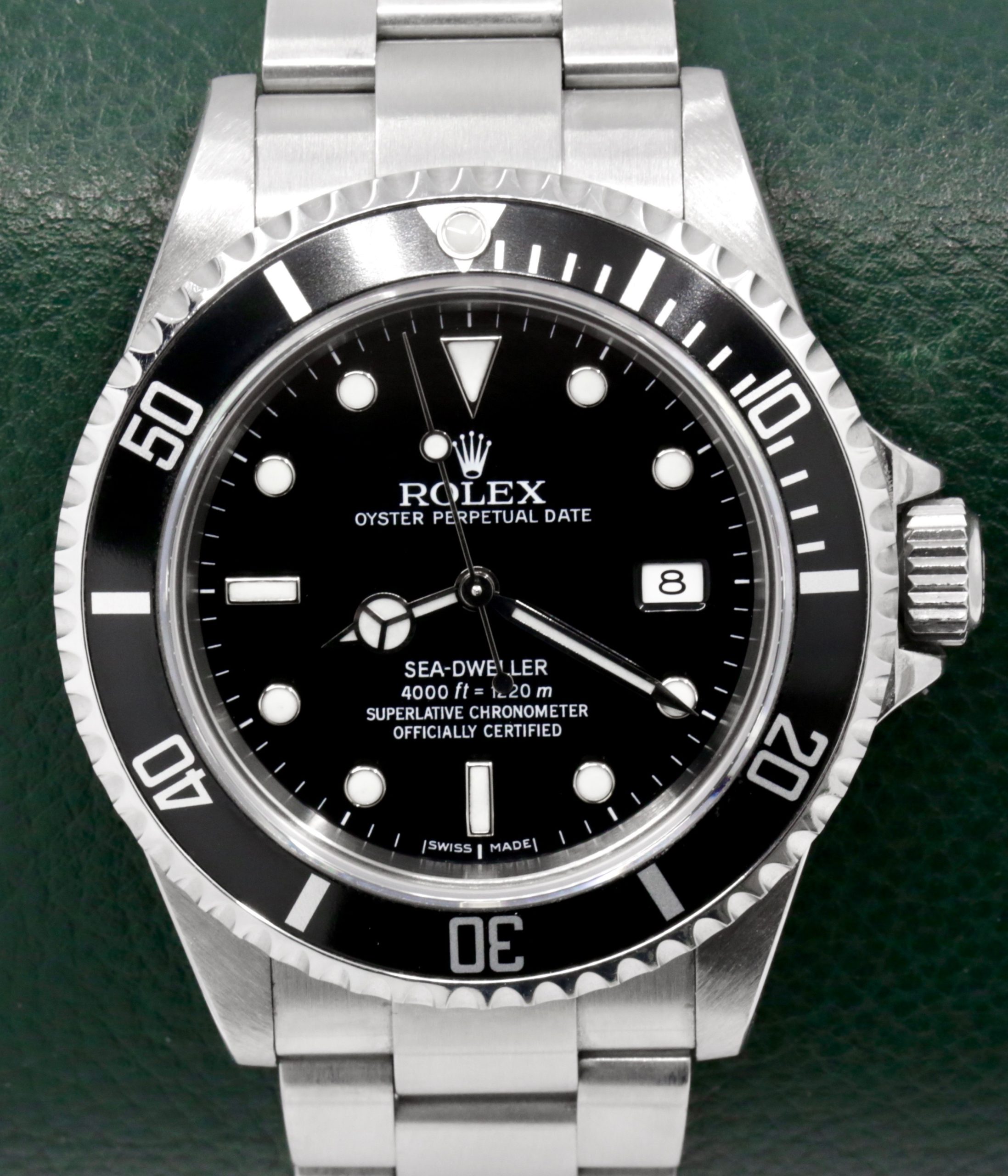 Rolex Oyster Perpetual Sea-Dweller, 1200meter, 40mm, Stainless Steel, Black Index Dial Aluminium Bezel, on a Rolex Stainless Steel Oyster Bracelet, Ref. 16600, Z Series, Circa: 2006, with Box, Books, & Rolex Warranty Card.