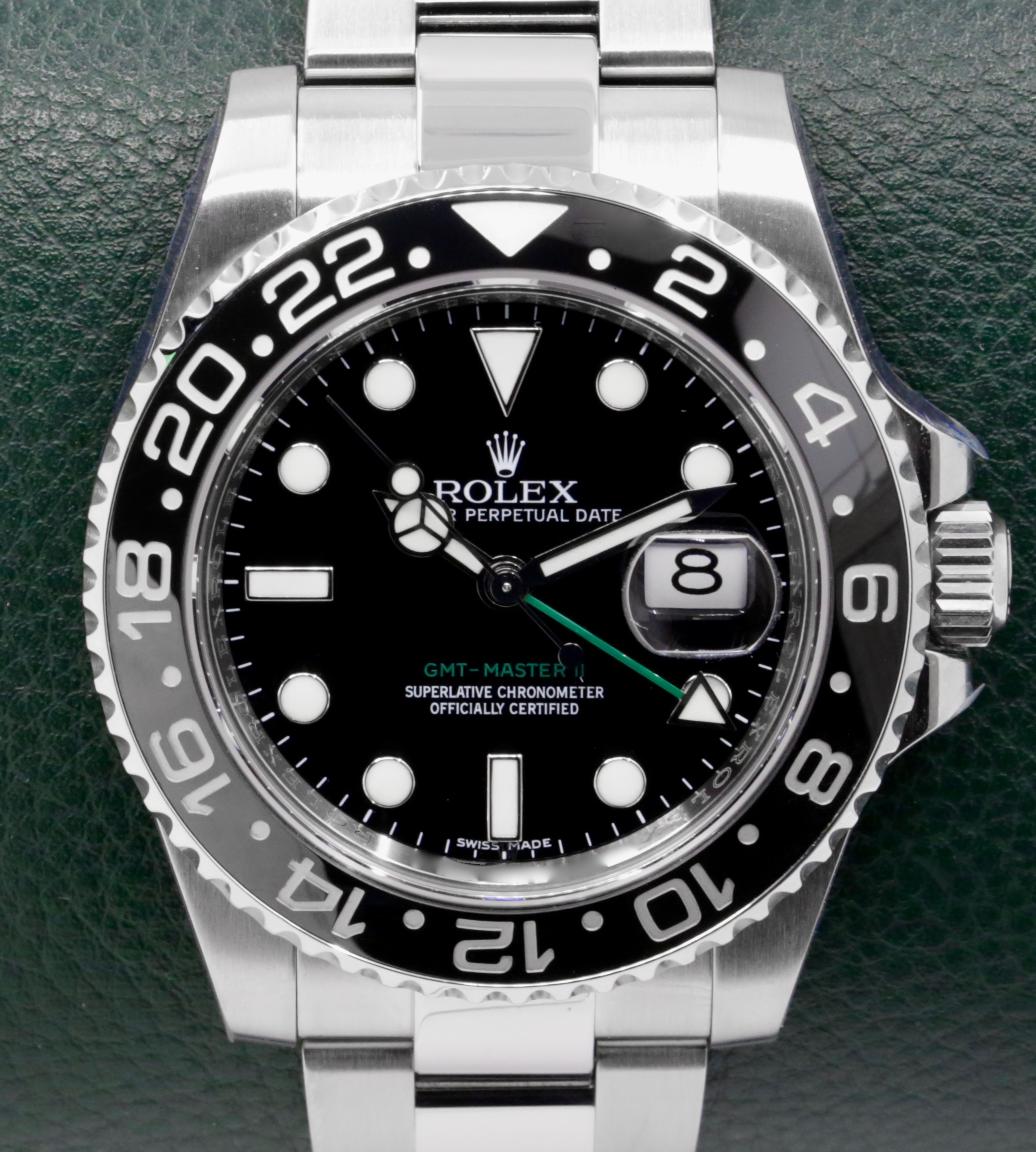Rolex GMT-Master II "Green Arrow", Stainless Steel, Black Ceramic Bezel, Black Index Dial, on Stainless Steel Rolex Oyster Bracelet, Ref. 116710LN, V Serial, Circa: 2009, with Box, Rolex Translation Booklet, Rolex Service Card & Balance of 2 Year Rolex Service Warranty - Image 4
