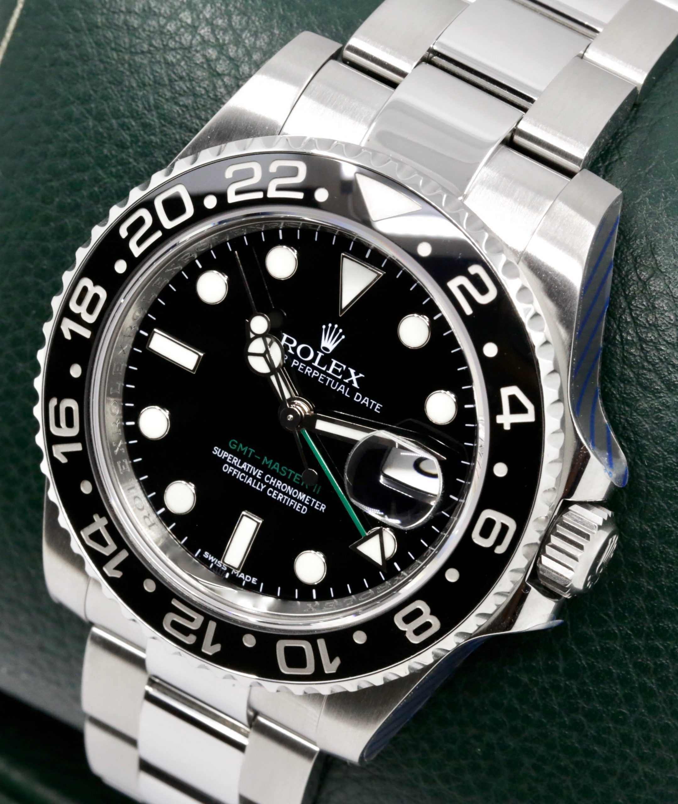 Rolex GMT-Master II "Green Arrow", Stainless Steel, Black Ceramic Bezel, Black Index Dial, on Stainless Steel Rolex Oyster Bracelet, Ref. 116710LN, V Serial, Circa: 2009, with Box, Rolex Translation Booklet, Rolex Service Card & Balance of 2 Year Rolex Service Warranty - Image 3
