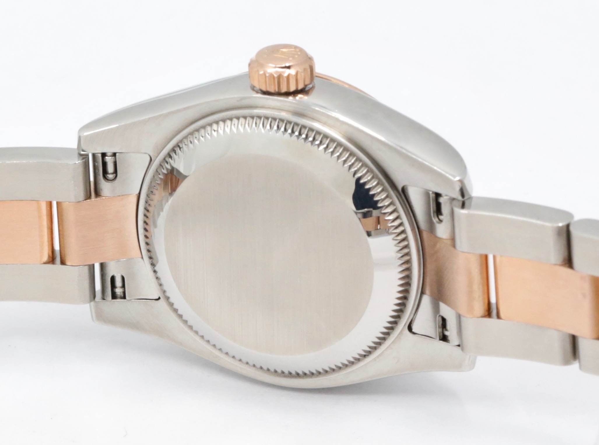 Rolex Lady-Datejust 26, Stainless Steel & 18ct Everose Gold, Sundust Dial with Factory Set Diamonds, Domed Bezel, on Stainless Steel & 18ct Everose Gold Rolex Oyster Bracelet, Ref. 179161, with Rolex Booklet - Image 4