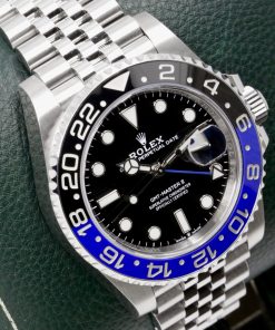 Alternative view of Rolex GMT-Master II "Batgirl", Stainless Steel, Black Index Dial, Black & Blue Ceramic Bezel, on Stainless Steel Rolex Jubilee Bracelet, Ref. 126710BLNR, Circa: 2019, with Box, Books, Swing Tag, & Rolex Warranty Card