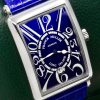 Franck Muller Long Island, in Stainless Steel, Blue Arab Dial, on Blue Franck Muller Alligator Strap with Stainless Steel Franck Muller Tang Buckle, Ref. 1150 SC DT, Circa: 2010, with Box & Papers