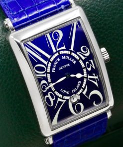 Franck Muller Long Island, in Stainless Steel, Blue Arab Dial, on Blue Franck Muller Alligator Strap with Stainless Steel Franck Muller Tang Buckle, Ref. 1150 SC DT, Circa: 2010, with Box & Papers