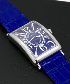 Alternative view of Franck Muller Long Island, in Stainless Steel, Blue Arab Dial, on Blue Franck Muller Alligator Strap with Stainless Steel Franck Muller Tang Buckle, Ref. 1150 SC DT, Circa: 2010, with Box & Papers