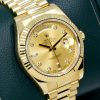 Rolex Day-Date II, 41mm, in 18ct Yellow Gold, Factory Set Champagne Diamond Dial on 18ct Yellow Gold Rolex President Bracelet, Ref. 218238,Circa: 2009, with Box, Books, Rolex Warranty Card, Rolex Service Card & Balance of 2 Year Rolex Service Warranty