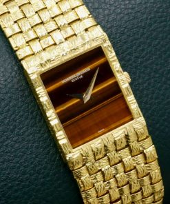 Vintage Vacheron Constantin Ref. 7186P, in 18ct Yellow Gold, Tiger's Eye Dial, on 18ct Yellow Gold Vacheron Constantin Plaited Integrated Bracelet, Circa: 1980's