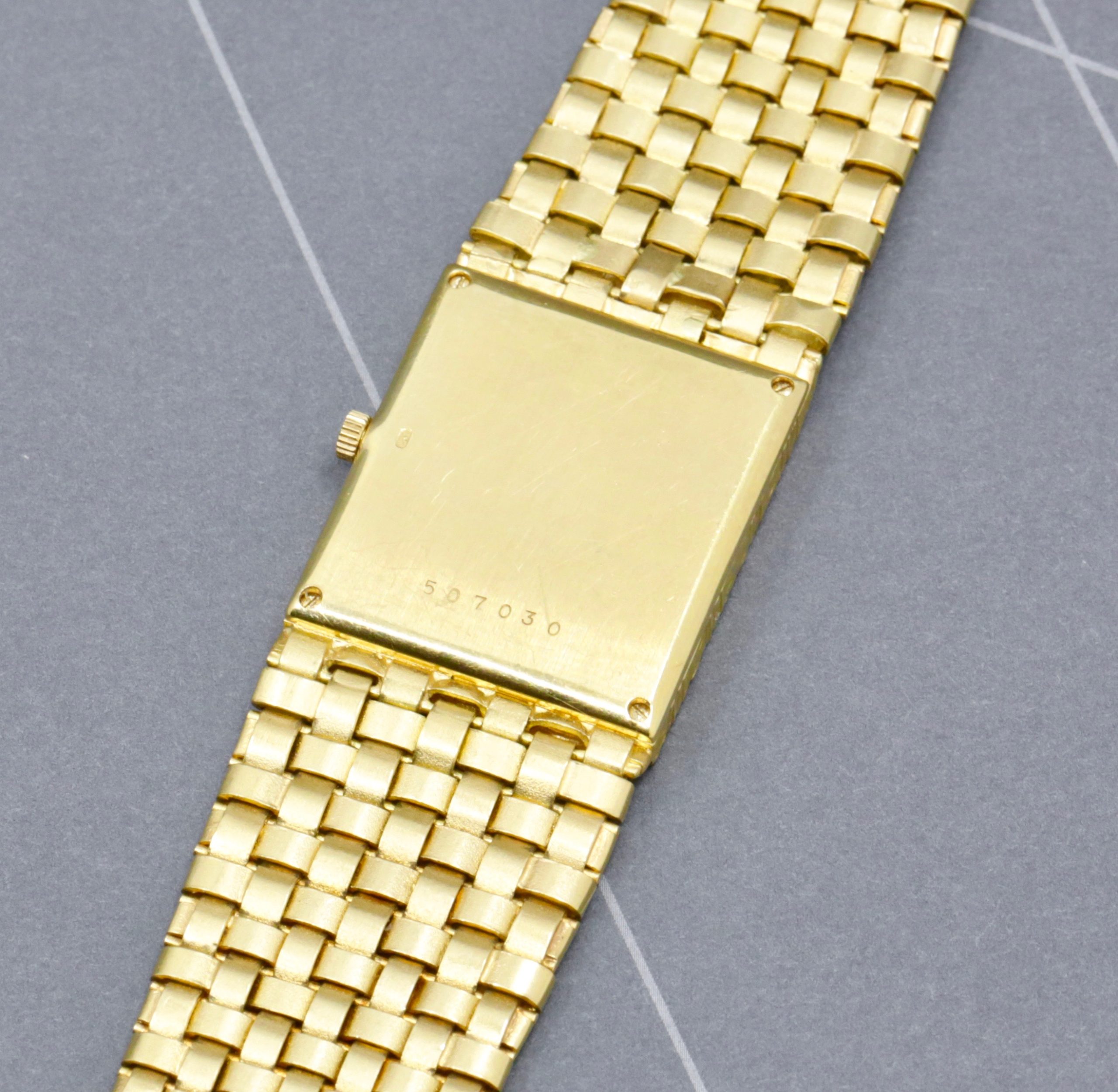 Vintage Vacheron Constantin Ref. 7186P, in 18ct Yellow Gold, Tiger's Eye Dial, on 18ct Yellow Gold Vacheron Constantin Plaited Integrated Bracelet, Circa: 1980's - Image 6