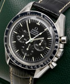 Alternative view of Vintage Omega Speedmaster Professional, Manual Wind Cal. 861, Stainless Steel, Original Dot Over 90 Bezel, Original Matte "T Swiss T" Dial, Original Hands,  Omega Seahorse on the Case Back, on Black Alligator Leather Strap, Ref. 145.022-69ST, Circa: 1969
