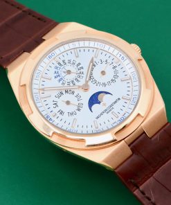 Vacheron Constantin Overseas Perpetual Calendar Ultra-Thin, in 18ct Rose Gold, Silver Sunburst Dial, on Vacheron Constantin Alligator Strap with 18ct Rose Gold Tang Buckle, Ref. 4300V/120R-B064, Circa: 2020, with Box, Books & Vacheron Constantin Warranty Card