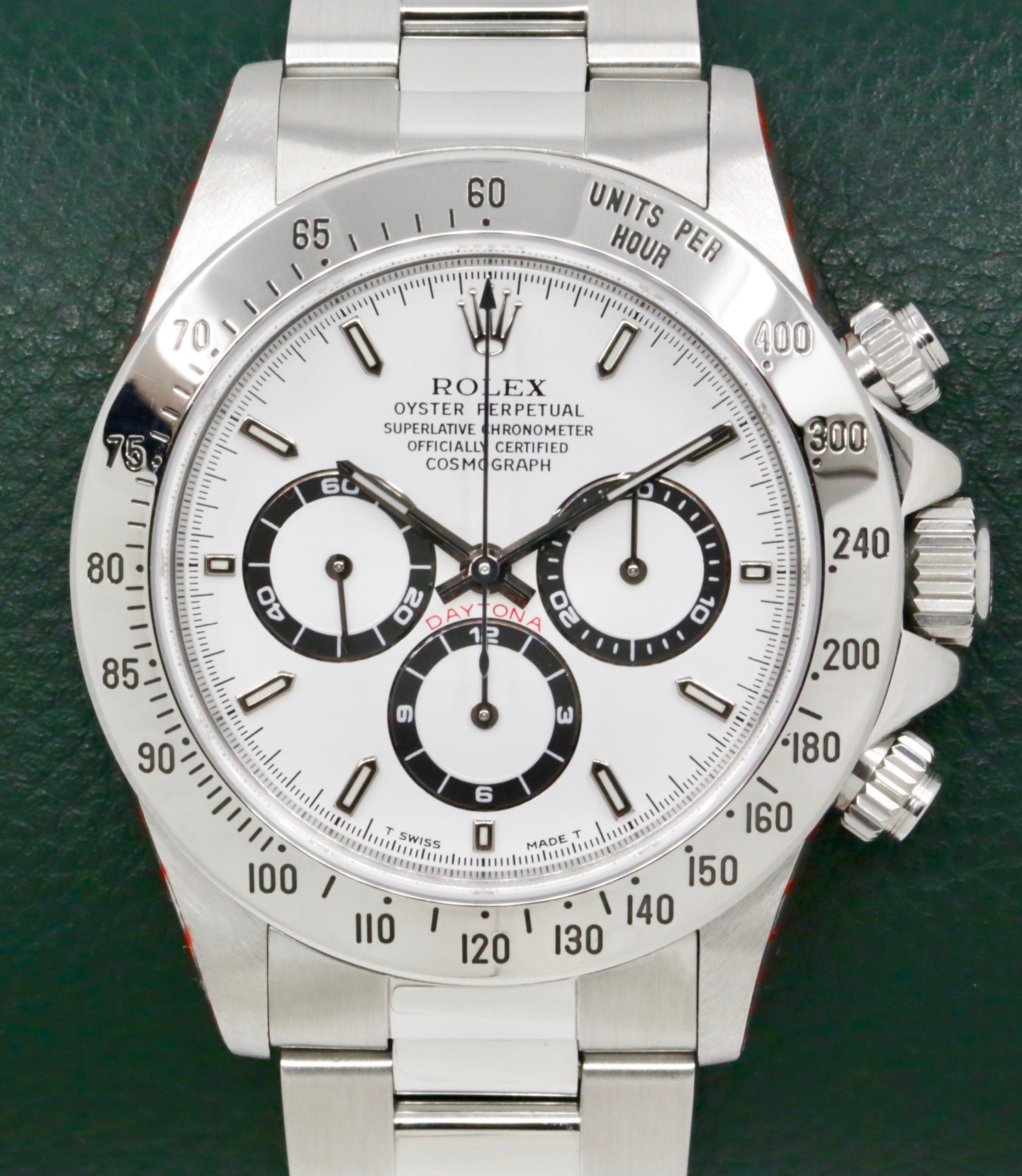 Rolex Cosmograph Daytona, Modified Zenith Movement, 40mm Stainless Steel Case, White Index Dial, on Stainless Steel Rolex Oyster Bracelet, Ref. 16520, Circa: 1997, with Box, Book, Rolex Service Card & Balance of 2 Year Rolex Service Warranty - Image 4