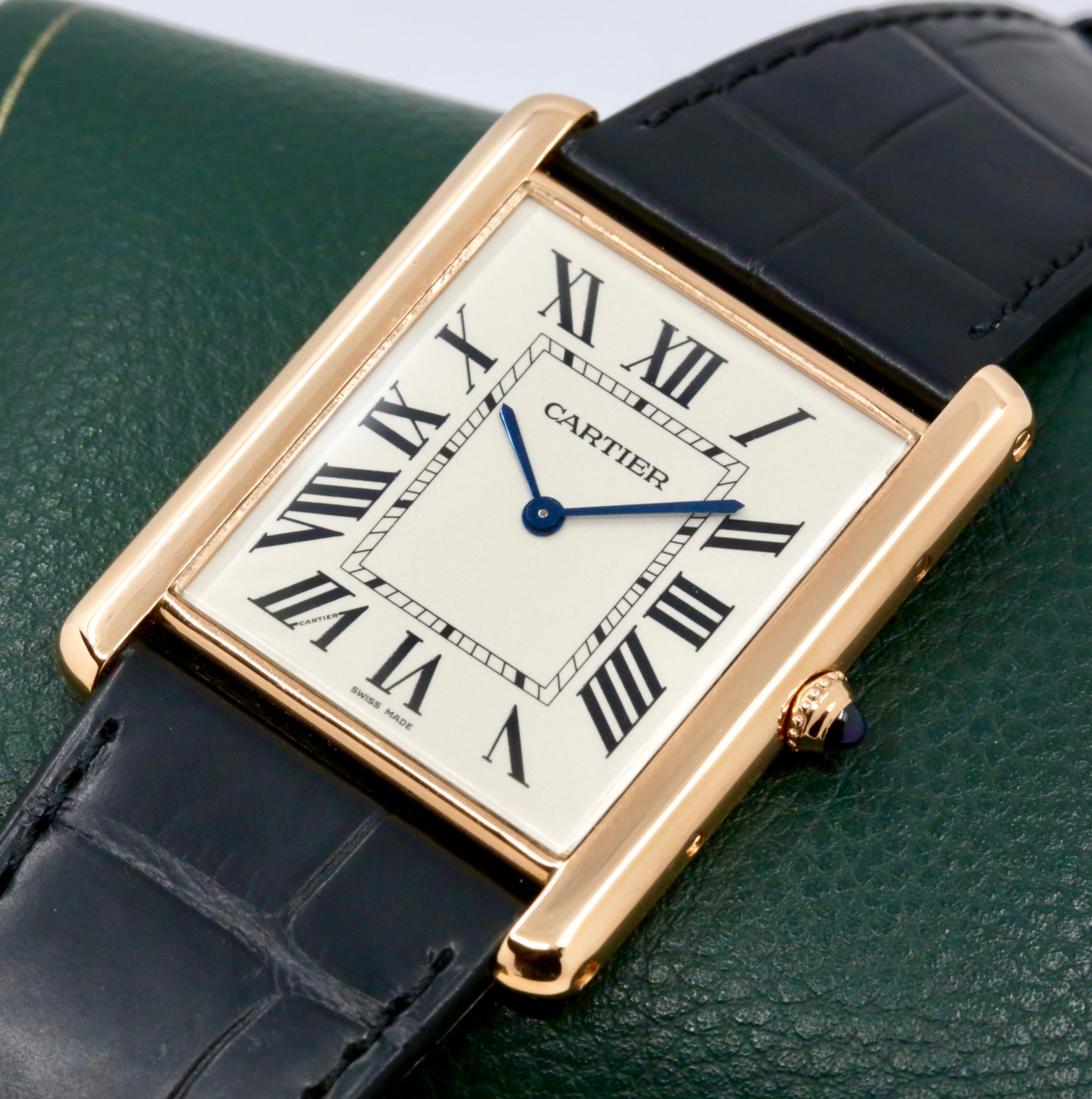 Cartier Tank Louis XL, 18ct Rose Gold Case, Manual Winding, Silver Roman Dial, Blued Steel Hands, on Black Cartier Alligator Strap on 18ct Rose Gold Cartier Tang Buckle, Ref. W1560017, Circa: 2023 with Box, Papers & Balance of 2 Year Cartier Factory Warranty - Image 2