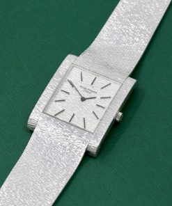 Alternative view of Vintage Patek Philippe Ref. 3553/1, Manual Wind, 18ct White Gold Bark-Finished Case, White Gold Bark-Finished Index Dial, on Matching 18ct White Gold Patek Philippe Integrated Bracelet, Circa: 1976, Sold New in October 1977, with Box & Patek Philippe Archive Certificate