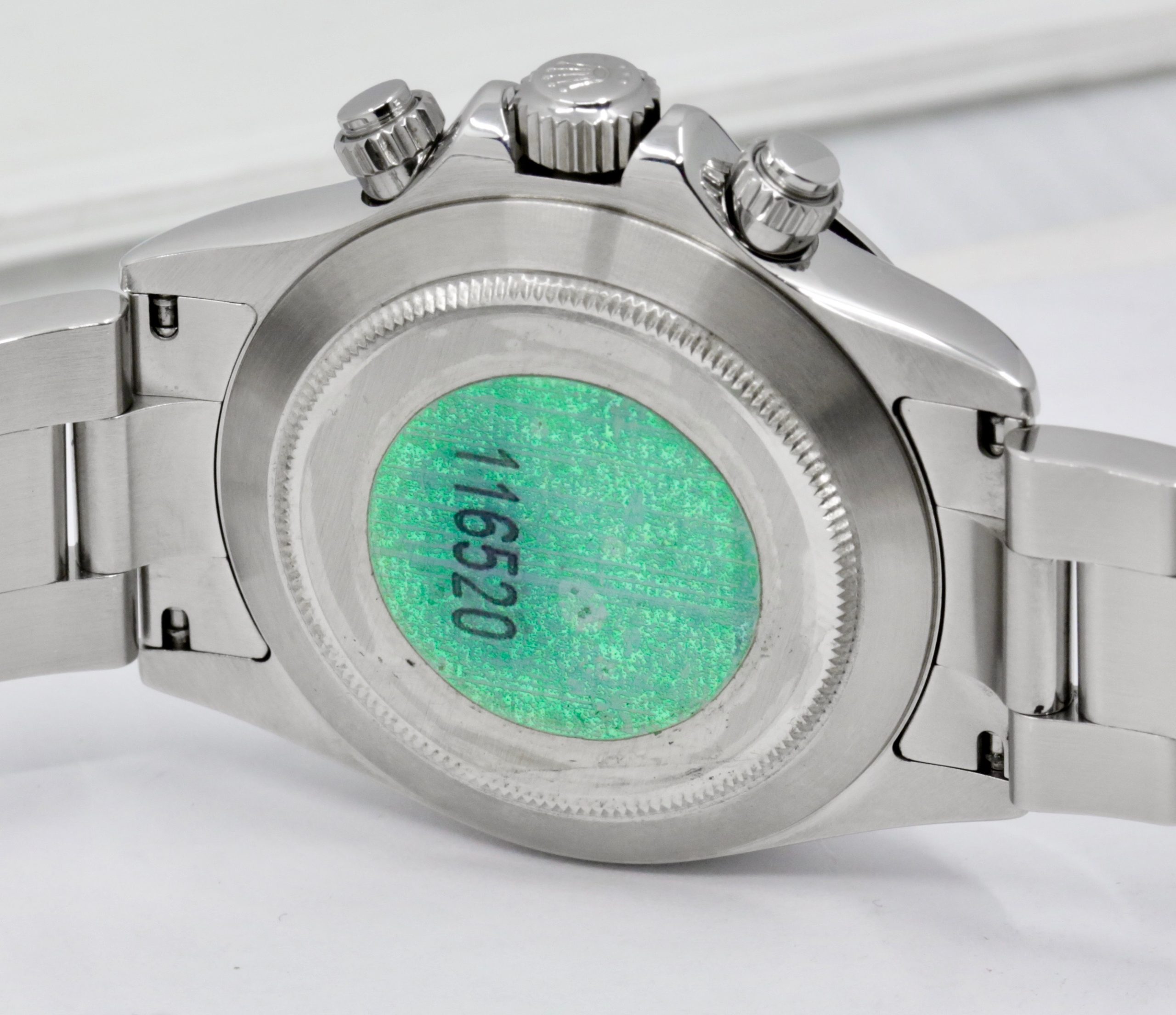 Rolex Cosmograph Daytona in Stainless Steel, Black Index Dial, on Stainless Steel Rolex Oyster Bracelet, Ref. 116520, D-Serial Circa: 2005, with Box, Book, & Rolex Service Card - Excellent Condition, Case Back Still with Original Sticker - Image 5