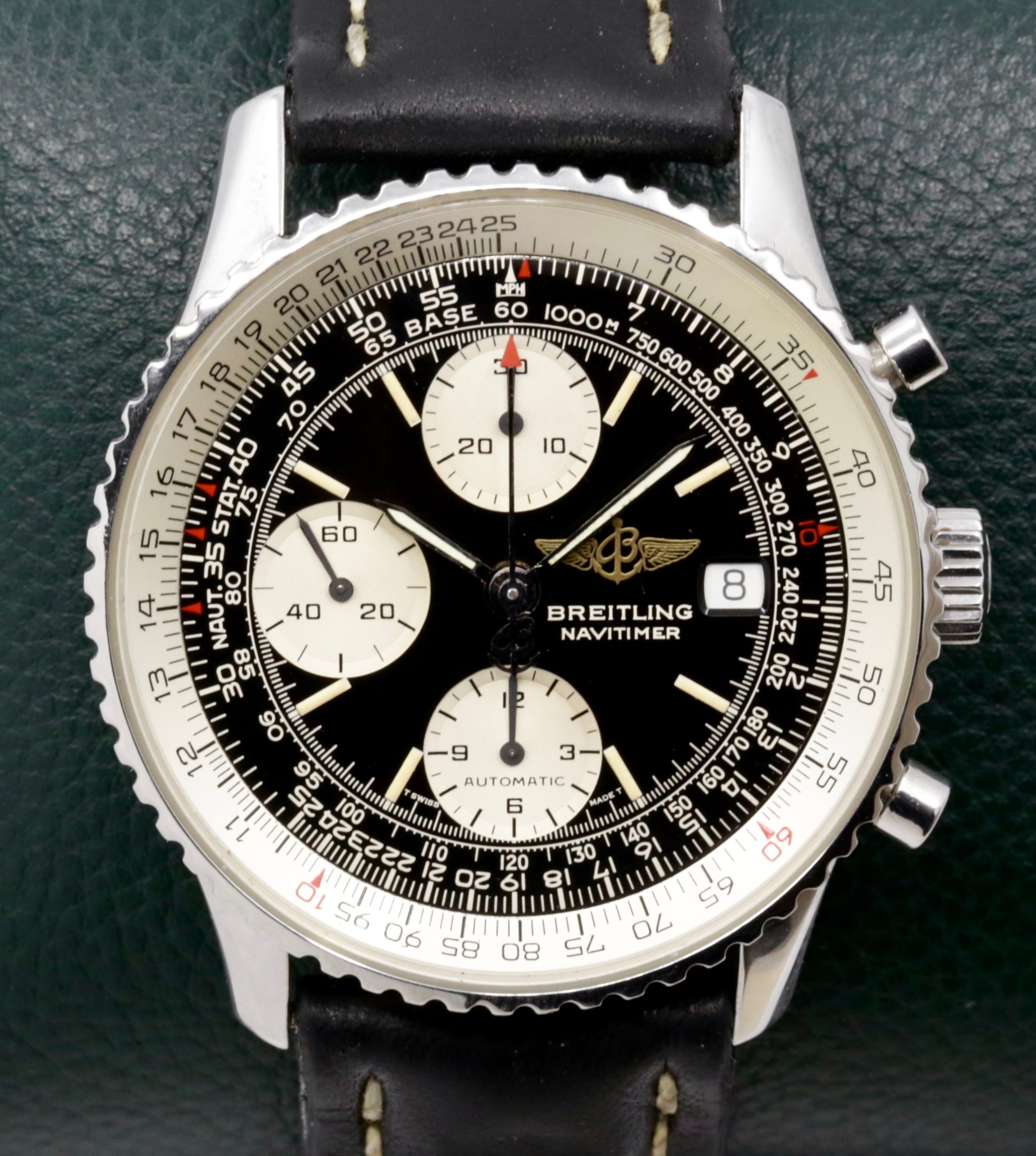 Breitling "Old Navitimer", 40mm, in Stainless Steel, Black Dial with Silver Sub-Dials, on Black Breitling Leather Strap with Stainless Steel Breitling Tang Buckle, Ref. A13022, Circa: 2001, Watch Only - $3,800 inc GST - Sold as Traded!