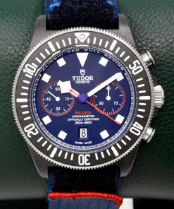Tudor Pelagos FXD Chrono "Red Bull", Black Carbon Composite Case, Black Carbon Composite Bezel Insert, on Blue Tudor Fabric Strap, Ref. 25807KN, Circa: 2024, with Box, Books, Tudor Warranty Card, & Balance of 5 Year Tudor Factor Warranty