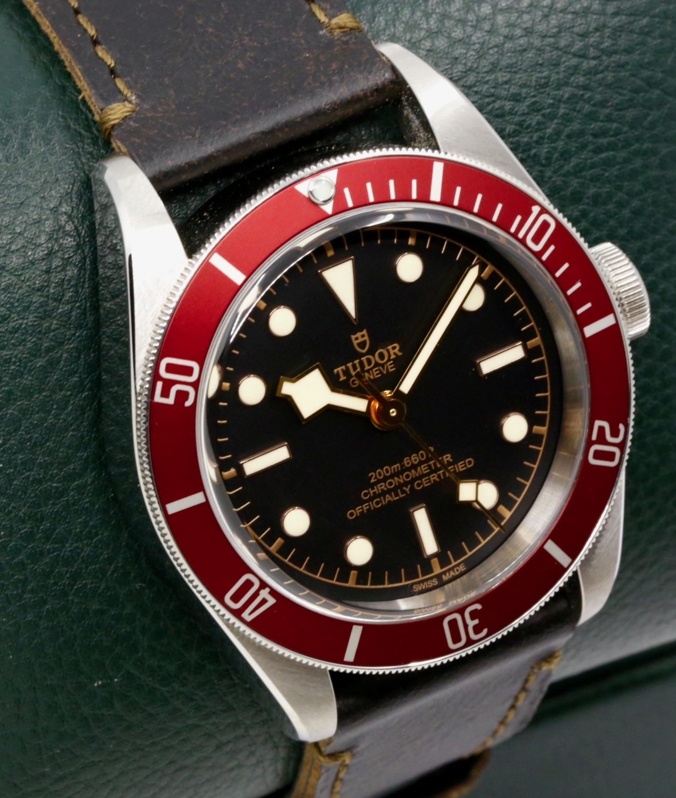 Tudor Black Bay Heritage, 41mm Stainless Steel Case, Black Index Dial with Gilt Accents, Red 60min Aluminum Bezel, on Brown Tudor Leather Strap with Stainless Steel Tudor Deployant, Ref. 79230R, Circa: 2020, with Box, Books, Swing Tag, Tudor Warranty Card & Balance of 5 Year Tudor Factory Warranty - Image 2