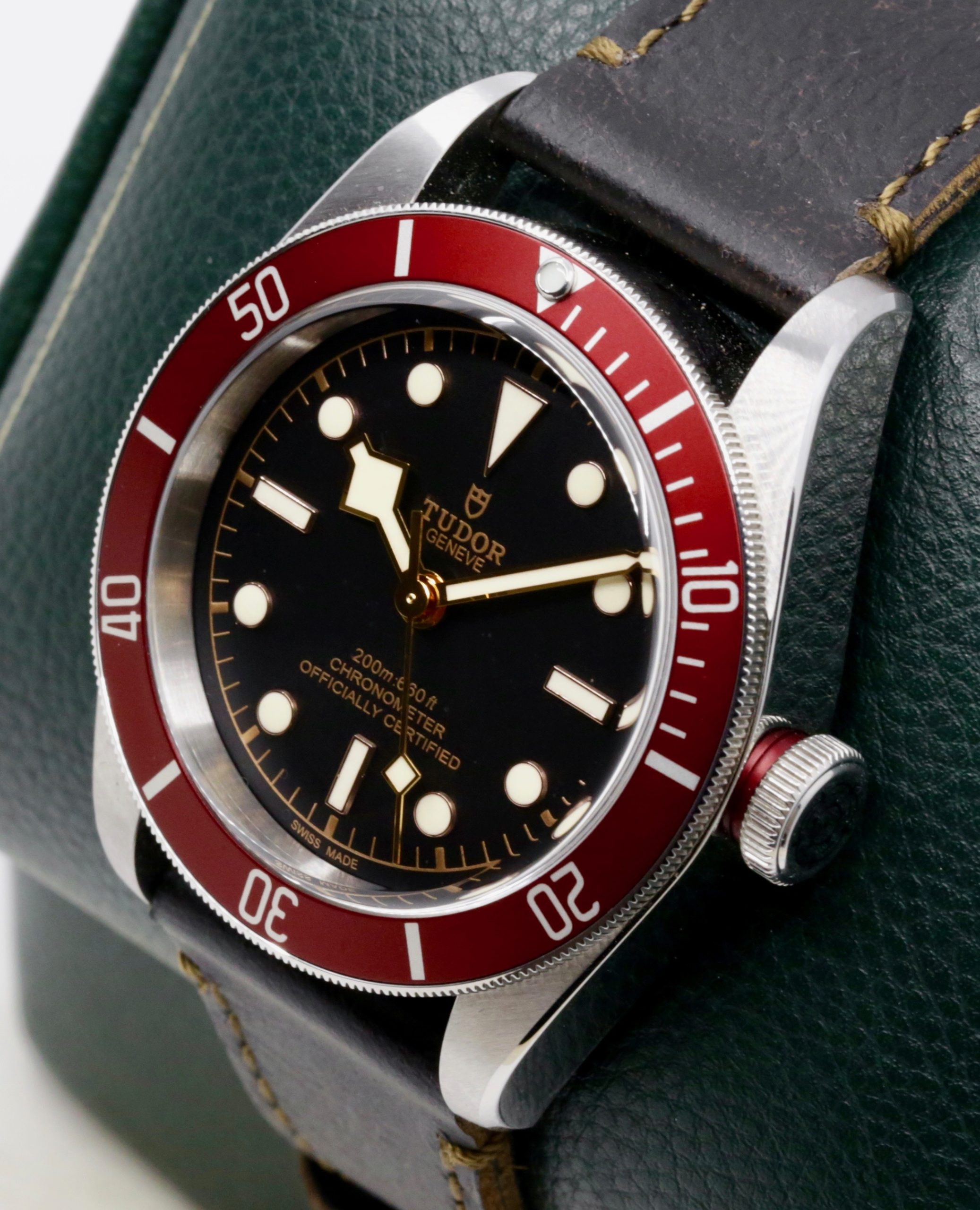 Tudor Black Bay Heritage, 41mm Stainless Steel Case, Black Index Dial with Gilt Accents, Red 60min Aluminum Bezel, on Brown Tudor Leather Strap with Stainless Steel Tudor Deployant, Ref. 79230R, Circa: 2020, with Box, Books, Swing Tag, Tudor Warranty Card & Balance of 5 Year Tudor Factory Warranty - Image 3