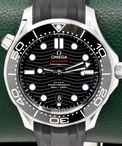 Omega Seamaster Diver 300M, 42mm Stainless Steel Case, Black Ceramic Bezel, Black Index Dial, on Black Omega Rubber Strap with Stainless Steel Omega Tang Buckle, Ref. 210.32.42.20.01.001, Circa: 2022, with Box, Book, Omega Warranty Cards & Balance of 5 Year Omega Factory Warranty