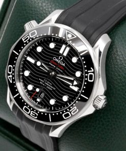 Alternative view of Omega Seamaster Diver 300M, 42mm Stainless Steel Case, Black Ceramic Bezel, Black Index Dial, on Black Omega Rubber Strap with Stainless Steel Omega Tang Buckle, Ref. 210.32.42.20.01.001, Circa: 2022, with Box, Book, Omega Warranty Cards & Balance of 5 Year Omega Factory Warranty