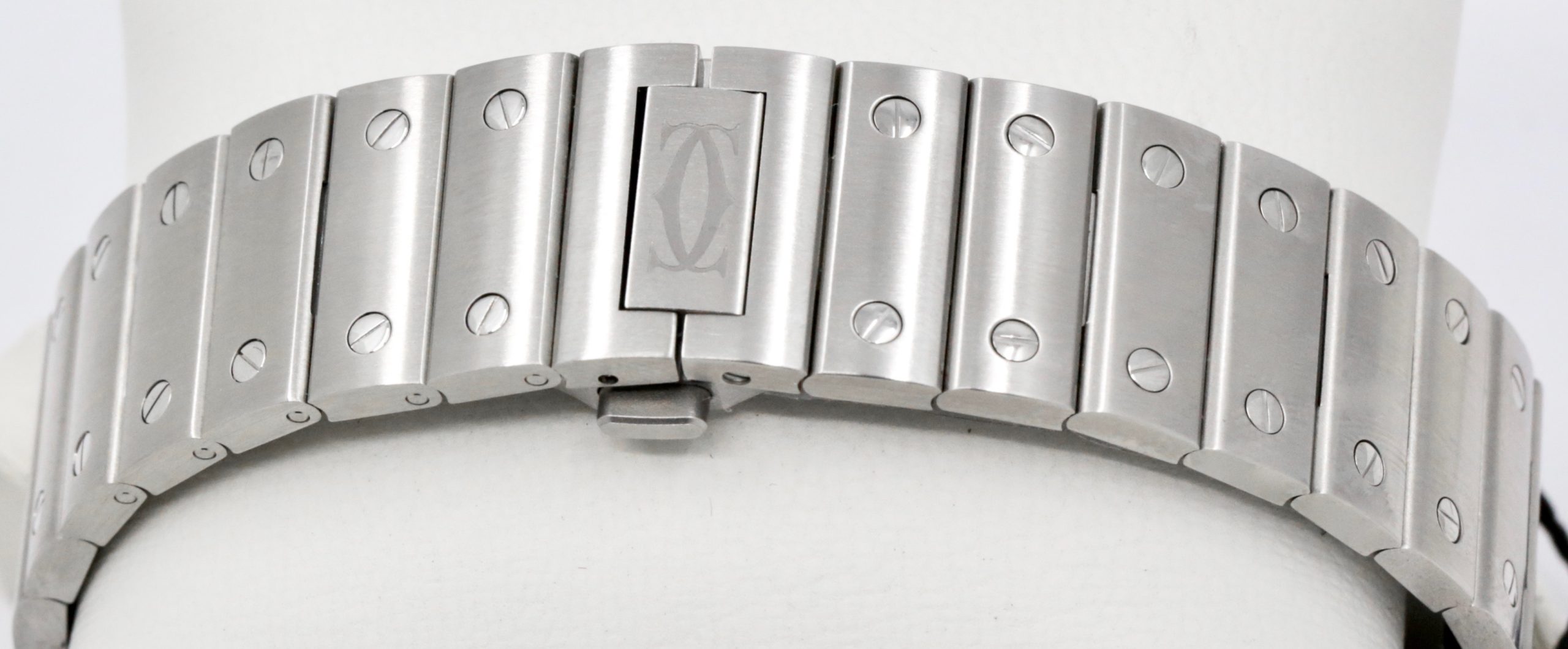 Cartier - Santos de Cartier, Large Model, in Stainless Steel, Green Roman Dial, on Stainless Steel Cartier Bracelet, Ref. WSSA0062, Circa: 2024, with Box, Papers & Balance of 8 Year Cartier Extended Warranty *UNWORN!! - Image 6