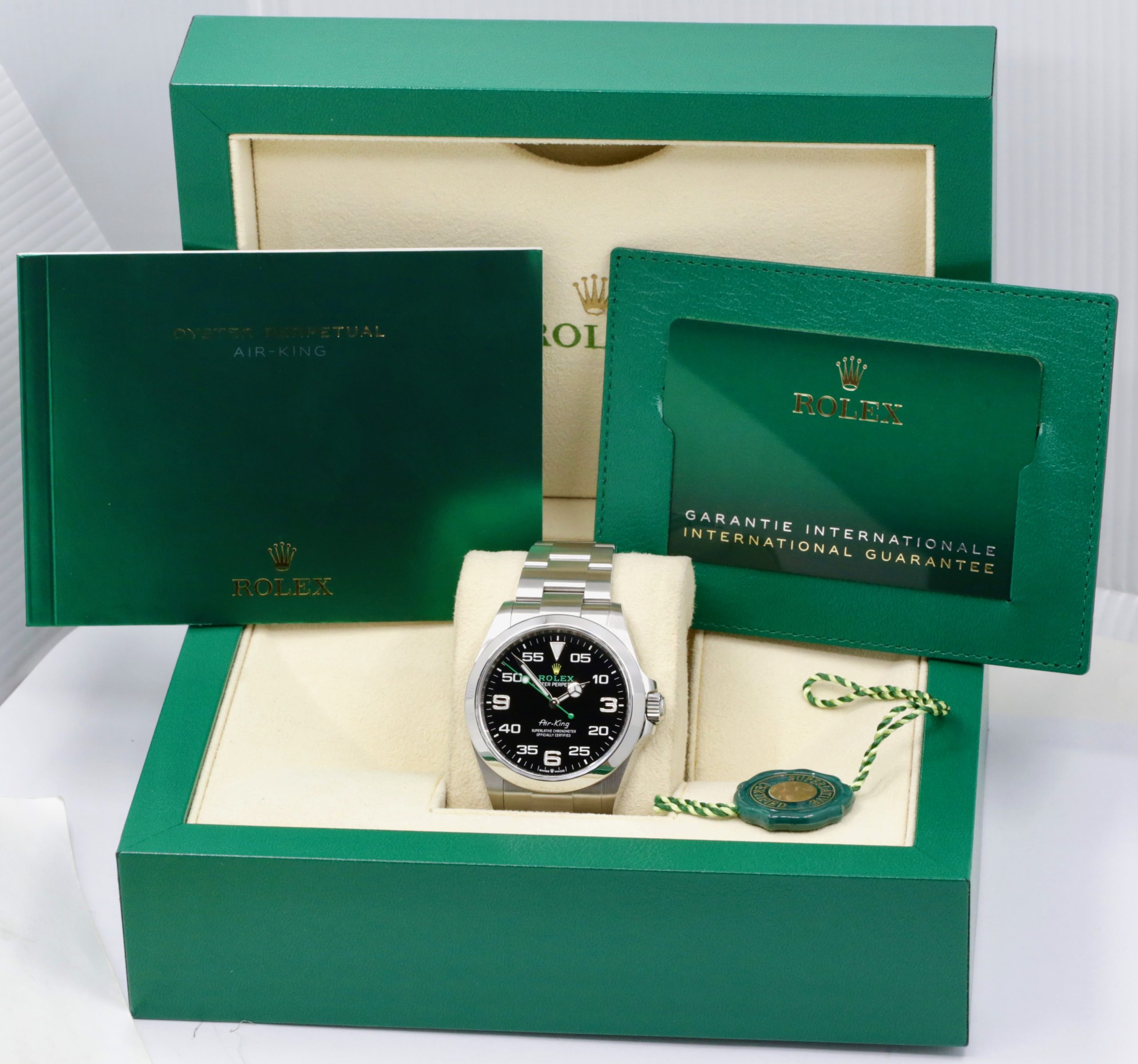 Rolex Air King, 40mm Stainless Steel Case with Crown Guards , Black Arab Dial, on Stainless Steel Rolex Oyster Bracelet, Ref. 126900, Circa: 2023, with Box, Books, Swing Tag, Rolex Warranty Card & Balance of 5 Year Rolex Factory Warranty - Image 8
