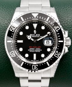 Rolex Sea-Dweller 43, in Stainless Steel, Black Ceramic Bezel, Black Index Dial, on Stainless Steel Rolex Oyster Bracelet, Ref. 126600, Circa: 2019, with Box, Books, Green & White Swing Tags, Rolex Warranty Card, Rolex Service Card & Balance of 2 Year Rolex Service Warranty